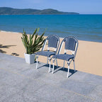 SAFAVIEH Emiliana Outdoor Side Chair Set of 2 (Fully Assembled) - 20Wx35Dx22H