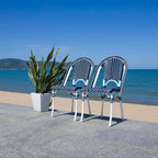 SAFAVIEH Emiliana Outdoor Side Chair Set of 2 (Fully Assembled) - 20Wx35Dx22H