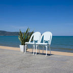 SAFAVIEH Emiliana Outdoor Side Chair Set of 2 (Fully Assembled) - 20Wx35Dx22H