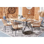 SAFAVIEH Outdoor Adison Genser 7-Piece Patio Dining Set - 63Wx37Dx29H