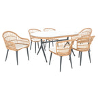 SAFAVIEH Outdoor Adison Genser 7-Piece Patio Dining Set - 63Wx37Dx29H