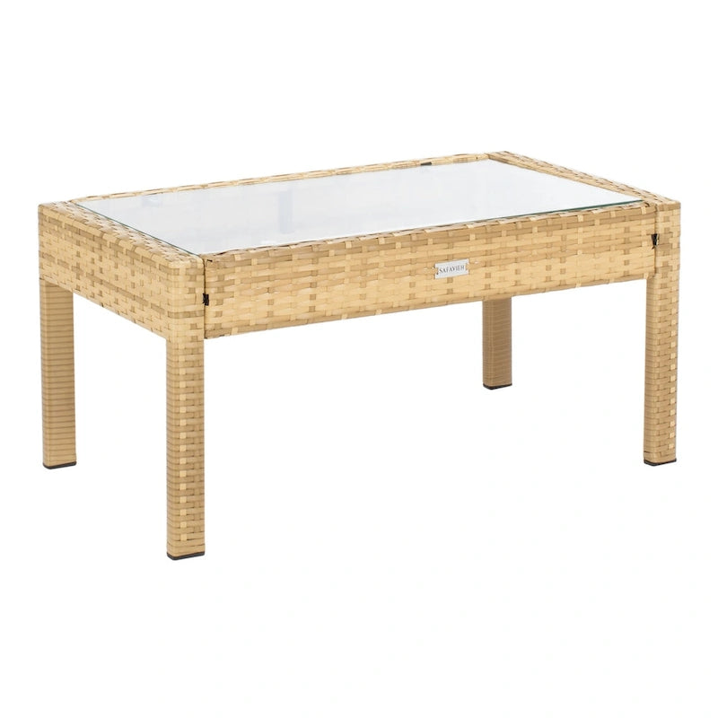 SAFAVIEH Outdoor Sherlyn 4-Piece Conversation Patio Set - 40W x 32D x 24H