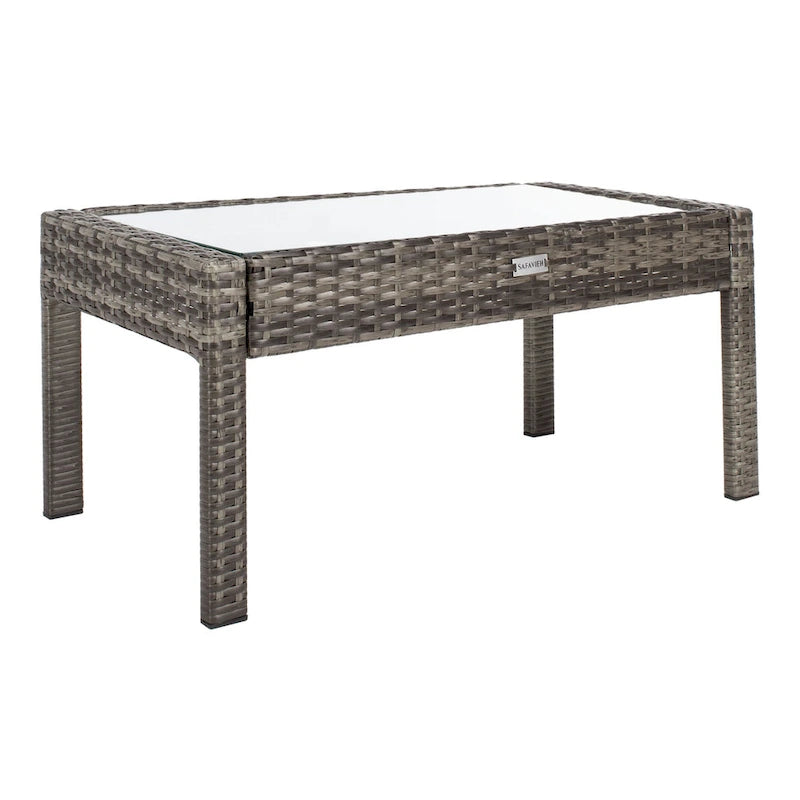 SAFAVIEH Outdoor Sherlyn 4-Piece Conversation Patio Set - 40W x 32D x 24H