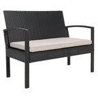 SAFAVIEH Outdoor Sherlyn 4-Piece Conversation Patio Set - 40W x 32D x 24H
