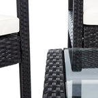 SAFAVIEH Outdoor Sherlyn 4-Piece Conversation Patio Set - 40W x 32D x 24H