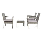 SAFAVIEH Outdoor Sherlyn 4-Piece Conversation Patio Set - 40W x 32D x 24H