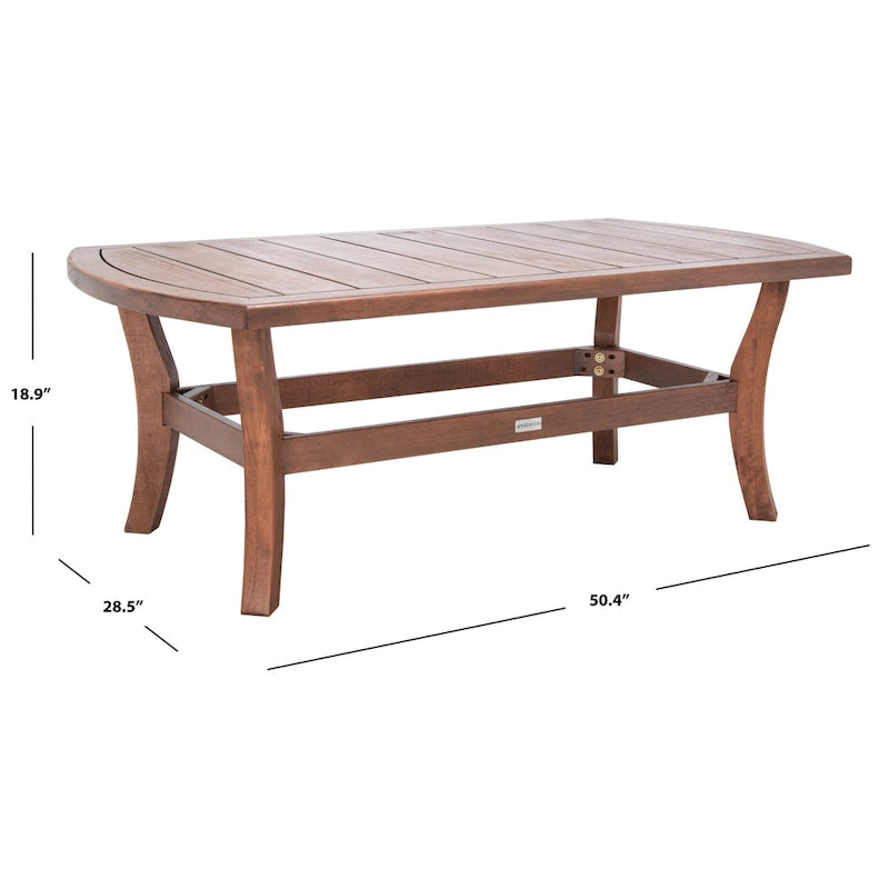 SAFAVIEH Couture Myrna Outdoor Coffee Table - 50.4 W x 28.5 L x 18.9 H - 50Wx29Dx19H