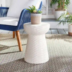 SAFAVIEH Faye White Ceramic Decorative Garden Stool