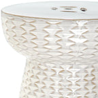 SAFAVIEH Faye White Ceramic Decorative Garden Stool
