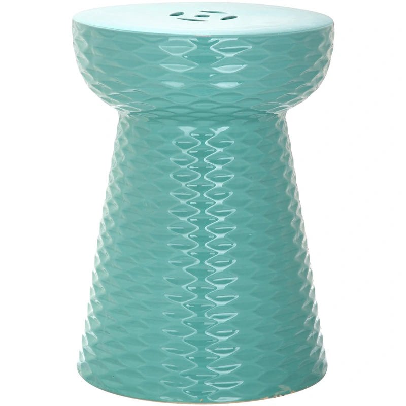 SAFAVIEH Faye White Ceramic Decorative Garden Stool