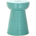 SAFAVIEH Faye White Ceramic Decorative Garden Stool