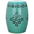 SAFAVIEH Gudrun Antique White Ceramic Decorative Garden Stool
