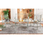 SAFAVIEH Outdoor Jalyn Victorian Scroll Iron 4-Piece Patio Set