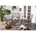 SAFAVIEH Outdoor Jalyn Victorian Scroll Iron 4-Piece Patio Set