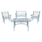 SAFAVIEH Outdoor Jalyn Victorian Scroll Iron 4-Piece Patio Set