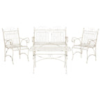 SAFAVIEH Outdoor Jalyn Victorian Scroll Iron 4-Piece Patio Set