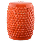 SAFAVIEH Huldah White Nailhead Ceramic Decorative Garden Stool