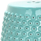 SAFAVIEH Huldah White Nailhead Ceramic Decorative Garden Stool