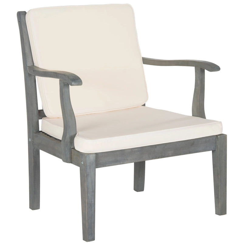 SAFAVIEH Outdoor Arely Acacia Wood 4-Piece Patio Set - 48W x 32D x 25H