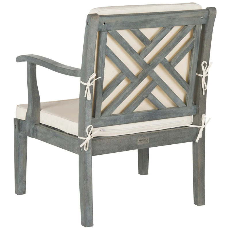 SAFAVIEH Outdoor Arely Acacia Wood 4-Piece Patio Set - 48W x 32D x 25H