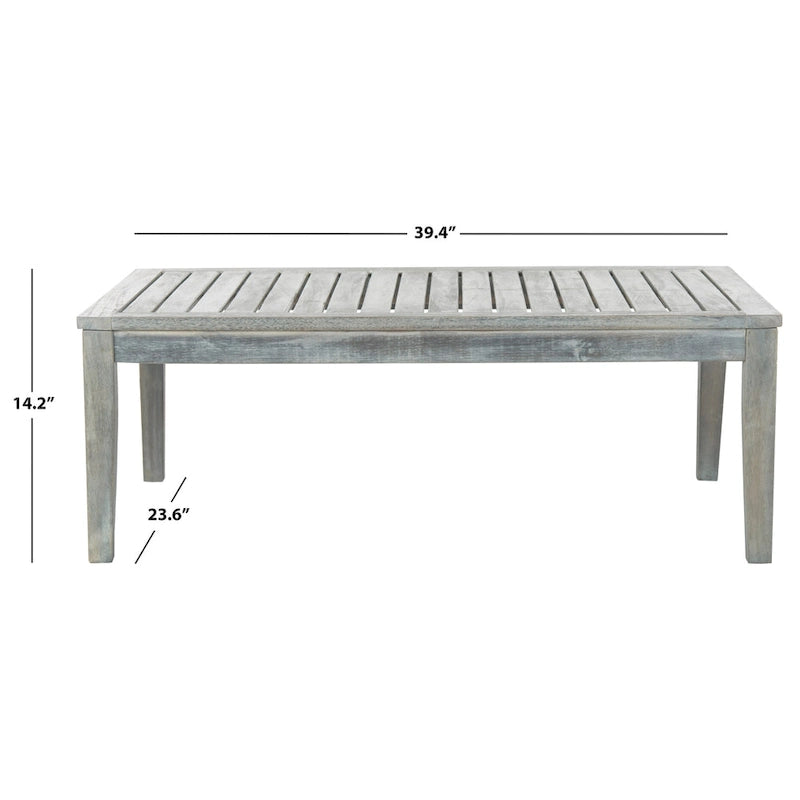 SAFAVIEH Outdoor Arely Acacia Wood 4-Piece Patio Set - 48W x 32D x 25H