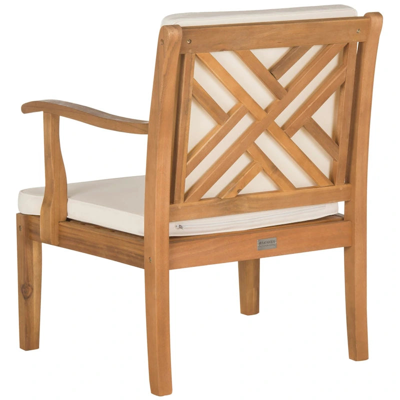 SAFAVIEH Outdoor Arely Acacia Wood 4-Piece Patio Set - 48W x 32D x 25H