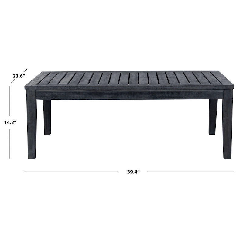 SAFAVIEH Outdoor Arely Acacia Wood 4-Piece Patio Set - 48W x 32D x 25H