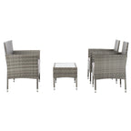 SAFAVIEH Outdoor Amiyah 4-Piece Conversation Patio Set - 24Wx16Dx15H