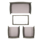 SAFAVIEH Outdoor Amiyah 4-Piece Conversation Patio Set - 24Wx16Dx15H