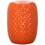 SAFAVIEH Veroana Orange Ceramic Decorative Garden Stool