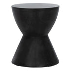 SAFAVIEH Elektra Indoor/ Outdoor Modern Black Concrete Round Accent Table - 14.9 W x 14.9 L x 17.7 H - 15Wx15Dx18H