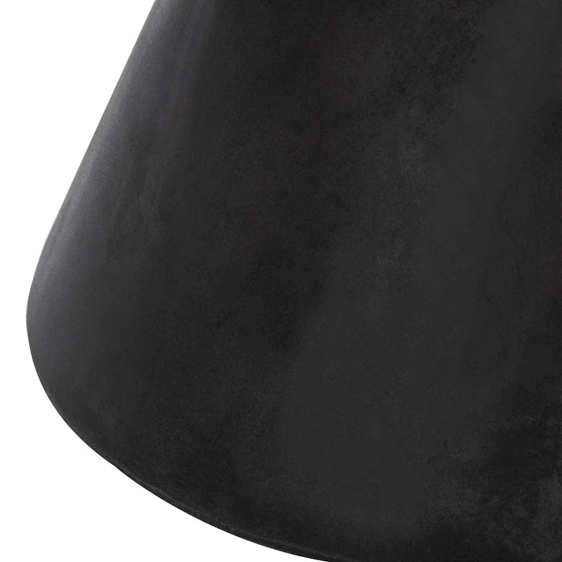SAFAVIEH Elektra Indoor/ Outdoor Modern Black Concrete Round Accent Table - 14.9 W x 14.9 L x 17.7 H - 15Wx15Dx18H