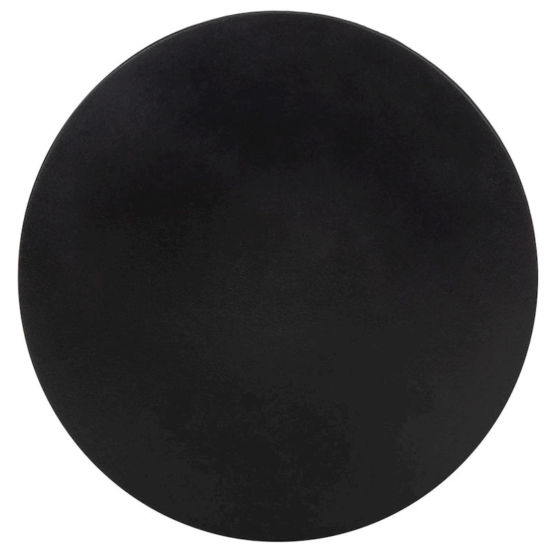 SAFAVIEH Elektra Indoor/ Outdoor Modern Black Concrete Round Accent Table - 14.9 W x 14.9 L x 17.7 H - 15Wx15Dx18H