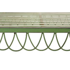 SAFAVIEH Outdoor Abagail Green Wrought Iron Garden Bench - 51 x 17 x 25.3 - 51Wx16Dx27H