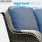 OVIOS 5-piece Patio Wicker Chairs Set with 30 Fire Table