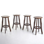 Pike Outdoor Acacia Wood Barstool (Set of 4) by Christopher Knight Home
