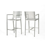 Cape Coral Outdoor Aluminum 30 Inch Barstools (Set of 2) by Christopher Knight Home