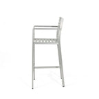 Cape Coral Outdoor Aluminum 30 Inch Barstools (Set of 2) by Christopher Knight Home