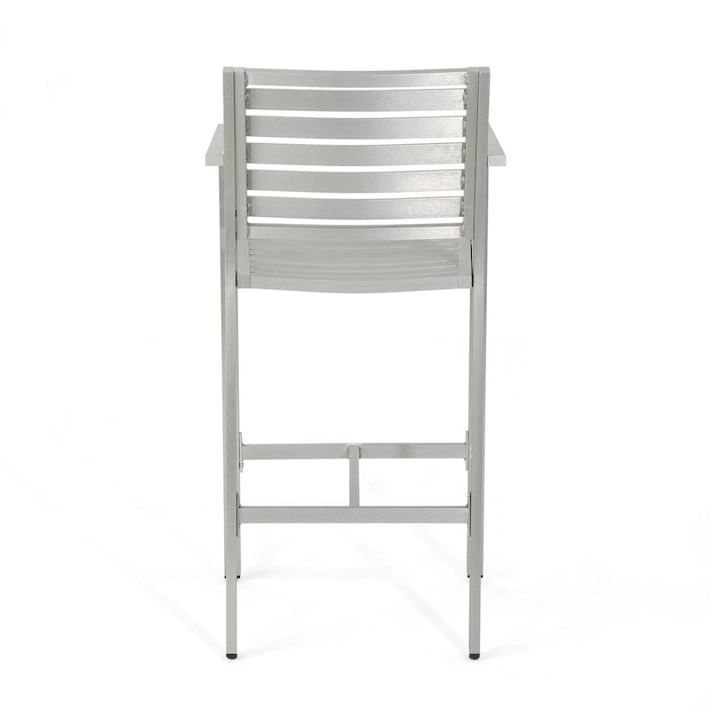 Cape Coral Outdoor Aluminum 30 Inch Barstools (Set of 2) by Christopher Knight Home