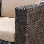 Puerta Outdoor Cushioned Swivel Club Chair (Set of 2) by Christopher Knight Home