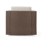 Puerta Outdoor Cushioned Swivel Club Chair (Set of 2) by Christopher Knight Home
