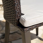 Ryan Outdoor 5-piece Round Wicker Wood Dining Set with Cushions by Christopher Knight Home