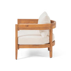 Brooklyn Acacia Wood Outdoor Club Chair with Cushions by Christopher Knight Home