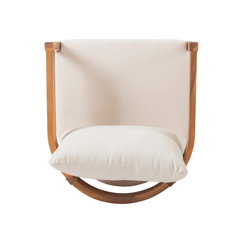Brooklyn Acacia Wood Outdoor Club Chair with Cushions by Christopher Knight Home