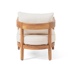 Brooklyn Acacia Wood Outdoor Club Chair with Cushions by Christopher Knight Home