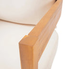 Brooklyn Acacia Wood Outdoor Club Chair with Cushions by Christopher Knight Home