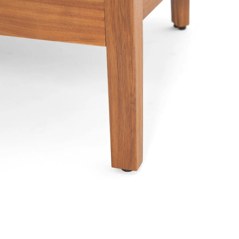 Brooklyn Acacia Wood Outdoor Club Chair with Cushions by Christopher Knight Home