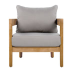 Brooklyn Acacia Wood Outdoor Club Chair with Cushions by Christopher Knight Home