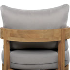 Brooklyn Acacia Wood Outdoor Club Chair with Cushions by Christopher Knight Home
