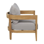 Brooklyn Acacia Wood Outdoor Club Chair with Cushions by Christopher Knight Home
